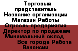 Торговый представитель › Название организации ­ Магазин Работы › Отрасль предприятия ­ Директор по продажам › Минимальный оклад ­ 40 000 - Все города Работа » Вакансии   . Башкортостан респ.,Караидельский р-н